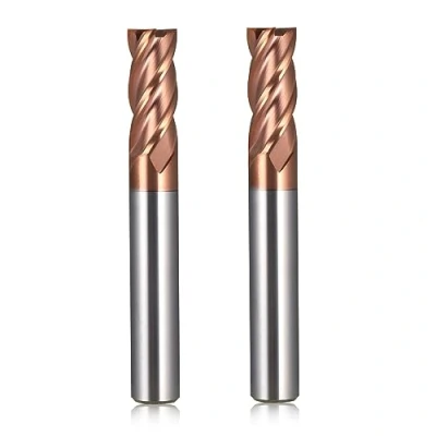 Afbeelding van 10 mm freesmolen, wolfraamcarbide, 4 uitsparingen, 25 snijlengte, 2 delige TiSiN coating, volledig hardmetaal, frezen, 55 HRC snijset, boorfrees voor aluminiumlegering, staal, koper