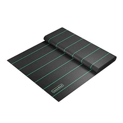 Afbeelding van GardenMate 2 m x 20 onkruiddoek, waterdoorlatend tegen onkruid, onkruiddoek met uv bescherming, bandjesweefsel, scheurvast, ondergrondweefsel, onkruidfolie, mulchfolie, 100 g/m²