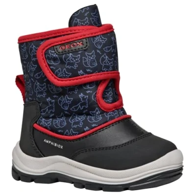 Afbeelding van Geox Jongen B Flanfil Boy ABX Enkellaarsjes, Zwart Rood, 25 EU