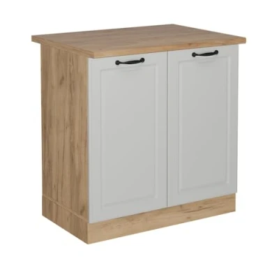Afbeelding van Vicco Wastafelkast R Line, Wit Landhuis/Krachtige Eik goud, 80 cm , WB