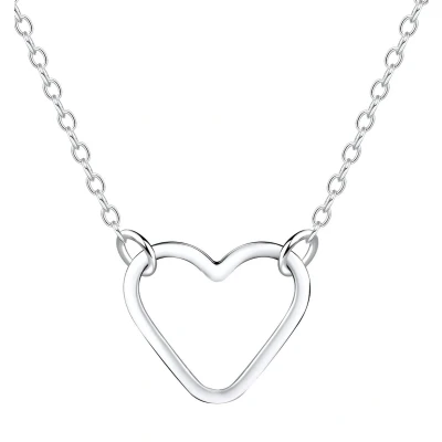 Afbeelding van JoyS Zilveren hartje ketting 40 cm + 5 extension voor kinderen