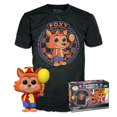 Afbeelding van Funko Pop! &amp; Tee Box: Five Nights At Freddy&#039;s Balloon Foxy #907 (Size L)