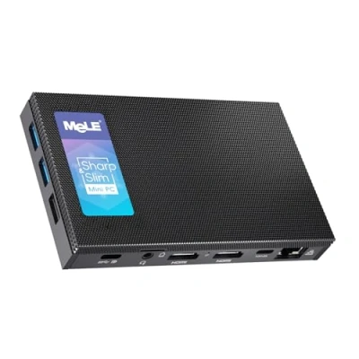 Afbeelding van MeLE Quieter4C Mini PC Zonder Ventilator 12e Alder Lake N100 (tot 3,4GHz)8GB LPDDR4x 128GB Desktop Personal Computer Win 11 Pro 4K Drievoudige weergave Dubbel HDMI Alles in één USB C BT5.1 Ethernet