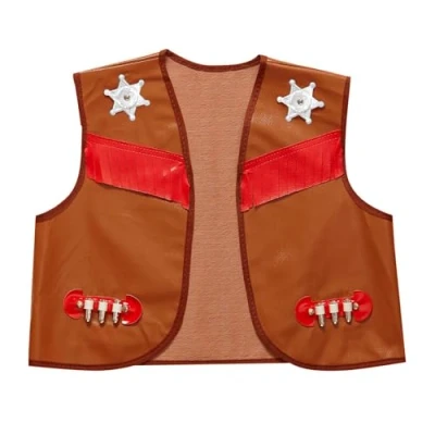 Afbeelding van Widmann 84926 Vest voor cowboykostuum, kind, carnaval, Far West, themafeesten, maat 11 13 jaar, kleur bruin