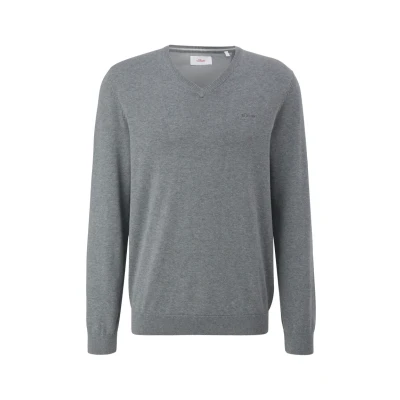 Afbeelding van s.Oliver MIT Logostickere Trui, Heren, Maat: 3XL, Grau