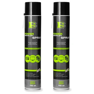 Afbeelding van Spraytive Power, 2 x 750 ml persluchtspray/persluchtreiniger met 100 mm spuitverlenging, pc reinigingsset voor het reinigen van toetsenbord, computer, camera, Air Duster