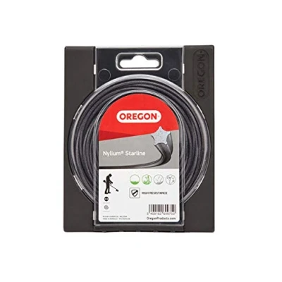 Afbeelding van Oregon Nylium Stervormig Maaidraad voor Grastrimmers en Bosmaaiers, Vijf Snijkanten Schone Afwerking, Hoogwaardig Heavy Duty Nylon, Past Op Benzine Grastrimmers, 1,3mm 15m (‎533744)