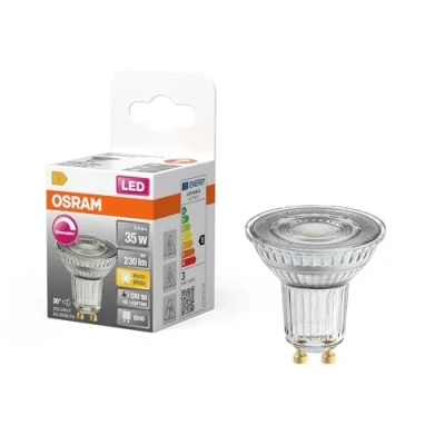 Afbeelding van OSRAM LED Spot Superstar PAR16 Reflector dimbaar, 2700 K warm wit, 2,4 W, GU10, 36, 230 lm, helder, voor spots, accentverlichting, 15.000 uur