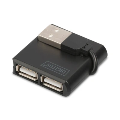 Afbeelding van Digitus DA 70217 USB 2.0 hub 4 poorten Zwart