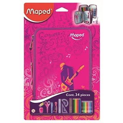 Afbeelding van Etui gevuld 2 vaks 34 delig Girly