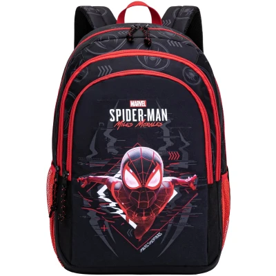 Afbeelding van Spiderman rugzak Miles Moralis 44 cm 3 vakken Grote Laptop vak a4 map formaat High Quality
