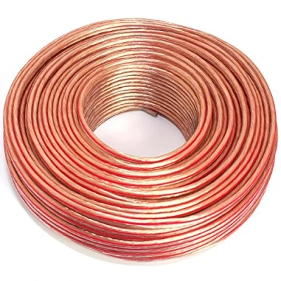 Afbeelding van luidsprekerkabel 2x2,50mm2 50m transparant CCA audiokabel