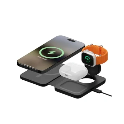 Afbeelding van Mous 3 in 1 Draadloze Oplader Wireless Charger MagSafe Compatibel voor iPhone, Apple Watch en AirPods