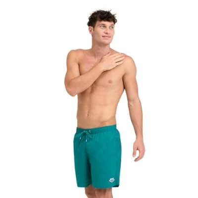 Afbeelding van ARENA Men&#039;s Icons Solid Boxer Swim Trunks, Green Lake, S, S