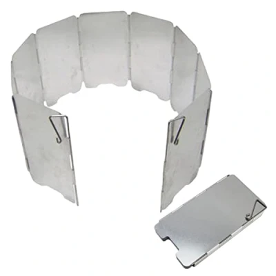 Afbeelding van Opklapbare Kachel Windscherm 10 Platen Aluminium Camping Windscherm,Draagbare opvouwbare voorruit voor koken, kamperen, picknicken, backpacken Tumotsit