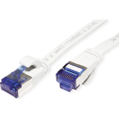 Afbeelding van VALUE FTP patchkabel, Cat.6A (Class EA), extra plat, wit, 3 m