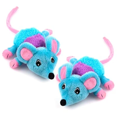 Afbeelding van Chiwava 2er Pack 5,9 Zoll Katzenminze Plüsch Katzenspielzeug Mäuse mit Bell Small Mouse Aktivität Spielzeug
