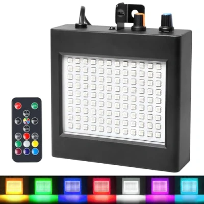 Afbeelding van Led Stroboscoop, 108 Stks Kleurenstroboscoop met Afstandsbediening, Superhelder Knipperlicht, Discolamp
