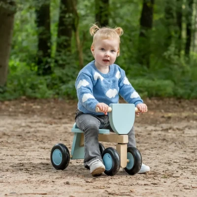 Afbeelding van Bandits &amp; Angels houten loopfiets Vintage Rider blue 1 jaar jongens blauw