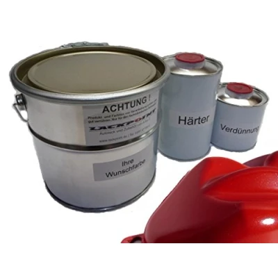 Afbeelding van Lackpoint 1 liter set 2K autolak Flash Red Metallic geen blanke lak Trend Tuning