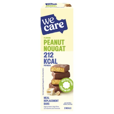 Afbeelding van 3x WeCare Meal Replacement Bars Peanut Nougat 116 gr