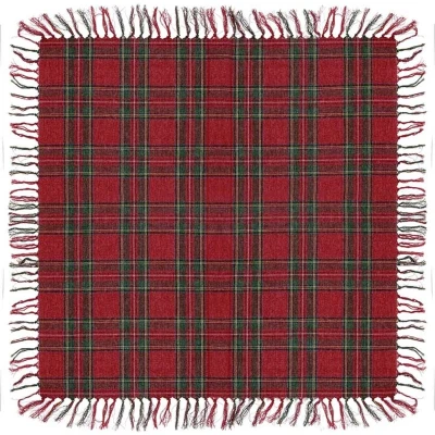 Afbeelding van Unique Living Tafelkleed Xmas Tartan 90x90cm Red