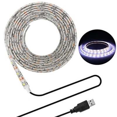 Afbeelding van LED stripverlichting, USB tv achtergrondverlichting 6,56 ft/2 m verlichting voor 40 60 inch HDTV, waterdichte daglicht witte biasverlichting, vermindert vermoeide ogen,verbetert het contrast