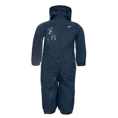Afbeelding van Tresspass Regenpak voor kinderen, met fleece inzetstuk, waterdicht en ademend, blauw, marineblauw, 12 18 m