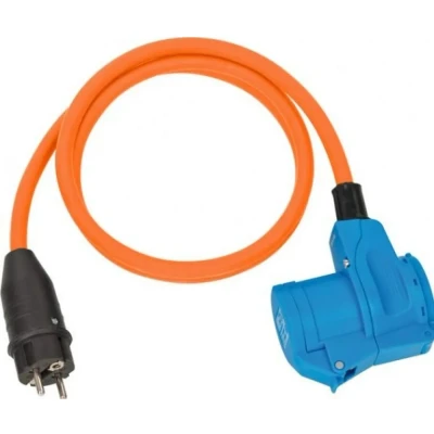 Afbeelding van CEE verloopkabel Brennenstuhl 1.5 meter (16A, 230V, 3x2.5 mm², IP44, Schuko naar CEE, Haaks, Incl. stopcontact)