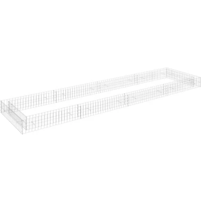 Afbeelding van vidaXL Gabion plantenbak verhoogd 400x100x20 cm gegalvaniseerd staal