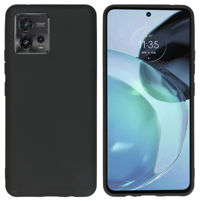 Afbeelding van Motorola Moto G72 Hoesje Siliconen en TPU (zacht) iMoshion Softcase/Backcover Zwart Telefoonhoesje