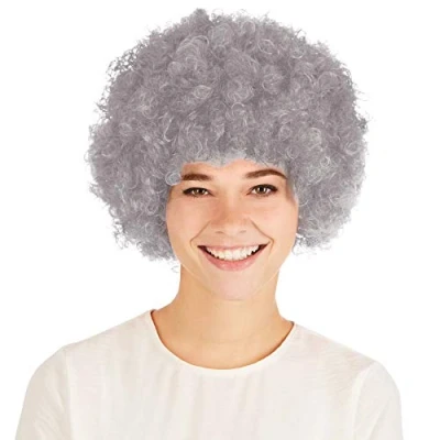 Afbeelding van dressforfun pruik clown Afro grijs verkleedkleding kostuum halloween verkleden feestkleding carnavalskleding carnaval feestkledij partykleding 303641