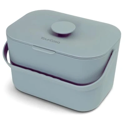 Afbeelding van YourCasa® Biologische afvalemmer keuken, 5 liter, compostemmer voor dagelijks biologisch afval, vaatwasmachinebestendig, geurdicht, met zeef en ergonomische handgreep, bio vuilnisemmer, kleine