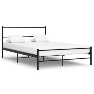 Afbeelding van Bedframe metaal zwart 120x200 cm