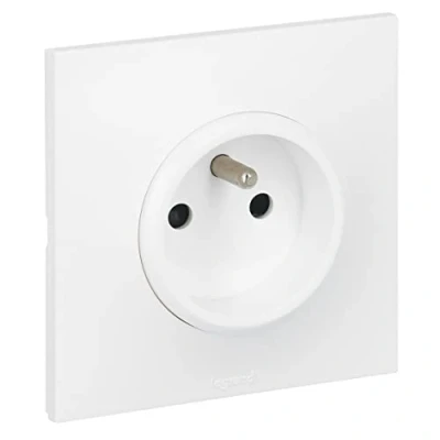 Afbeelding van Legrand Stopcontact met aarding van Neptune wit