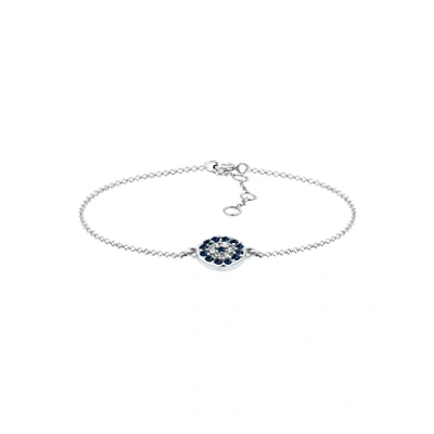 Afbeelding van Elli Armband Dames Boze Oog Symbool en Kristallen in 925 Sterling Zilver