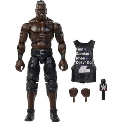 Afbeelding van Mattel WWE Elite actiefiguur en accessoires, serie #115, verzamelobject, R Truth, ruim 15 cm, met 25 beweegbare punten verwisselbare handen, JCJ01