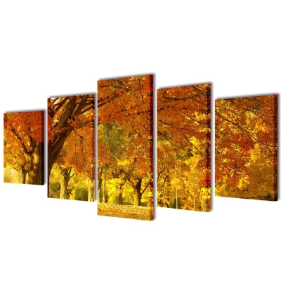 Afbeelding van Canvas muurdruk print set esdoorn 200 x 100 cm