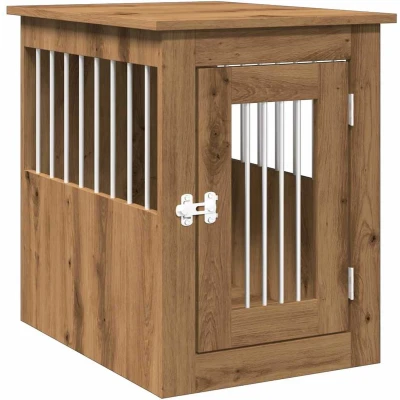 Afbeelding van vidaXL Hondenbench 45x62x59 cm bewerkt hout artisanaal eikenkleurig