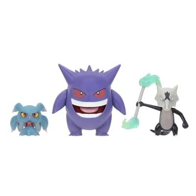 Afbeelding van PKW 3 Ghost Type Figuurpakket Asst 4.5&quot;Gengar, 3&quot; Alolan Marowak, 2&quot; Misdreavus (Amazon)