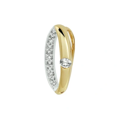 Afbeelding van Trendjuwelier huiscollectie Hanger Bicolor Goud Diamant 0.10ct H SI