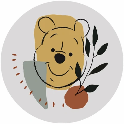 Afbeelding van Komar Fotobehang Winnie de Poeh Smile 125 x cm (breedte hoogte), rond en zelfklevend