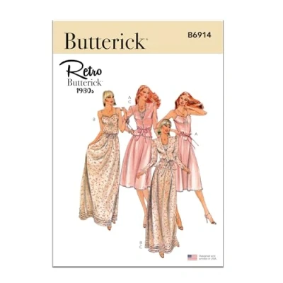 Afbeelding van Butterick B6914A5 Misses&#039; Vintage jurk en jas A5 (6 8 10 12 14)