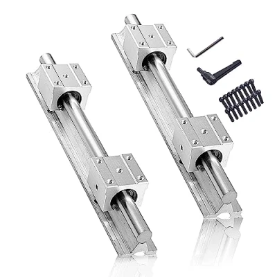 Afbeelding van CNCMANS SBR20 400 mm lineaire rail, 2 stuks rails en 4 SBR20UU glijblok glijgeleiding, CNC onderdelen voor 3D printer graveermachine