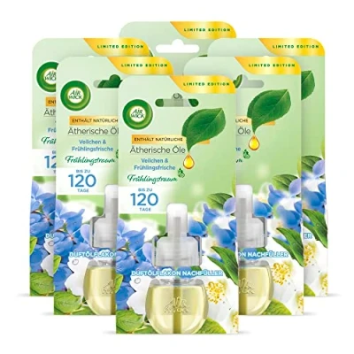 Afbeelding van 6x AirWick Geurolie Fles Navulling Lentebloemen &amp; Dewy (Frühlingsblumen) 19ml