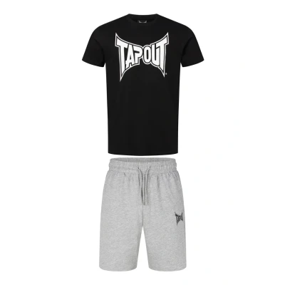 Afbeelding van Tapout SET Normale Passform Walker Trainingsbroek, Heren, Maat: 3XL, Black marl grey