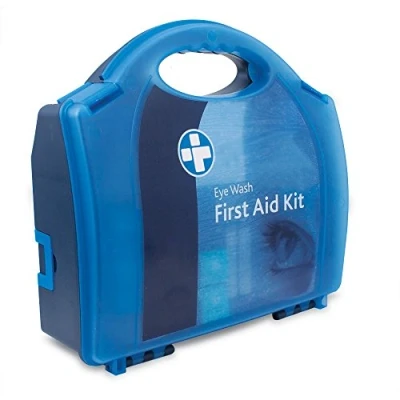 Afbeelding van Reliance Medical EHBO oogspoelset 2 x 500 ml Reliwash oogspoelflessen met spiegel 20 zoutoplossing steriele oplossing pods druppels voor ogen en oogpads