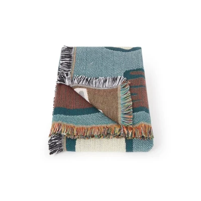 Afbeelding van Ferm LIVING Pose Tapestry wanddeken van biologisch katoen 170 x 120 cm Bruin