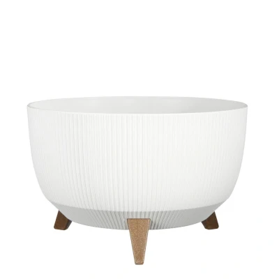 Afbeelding van Mica Decorations Doppio Schaal op Poten H20,5 x Ã ̃40 cm Wit