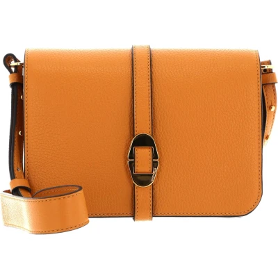 Afbeelding van Coccinelle Leren Schoudertas Avondtas Cosima Crossbody Bag Resina Terracotta